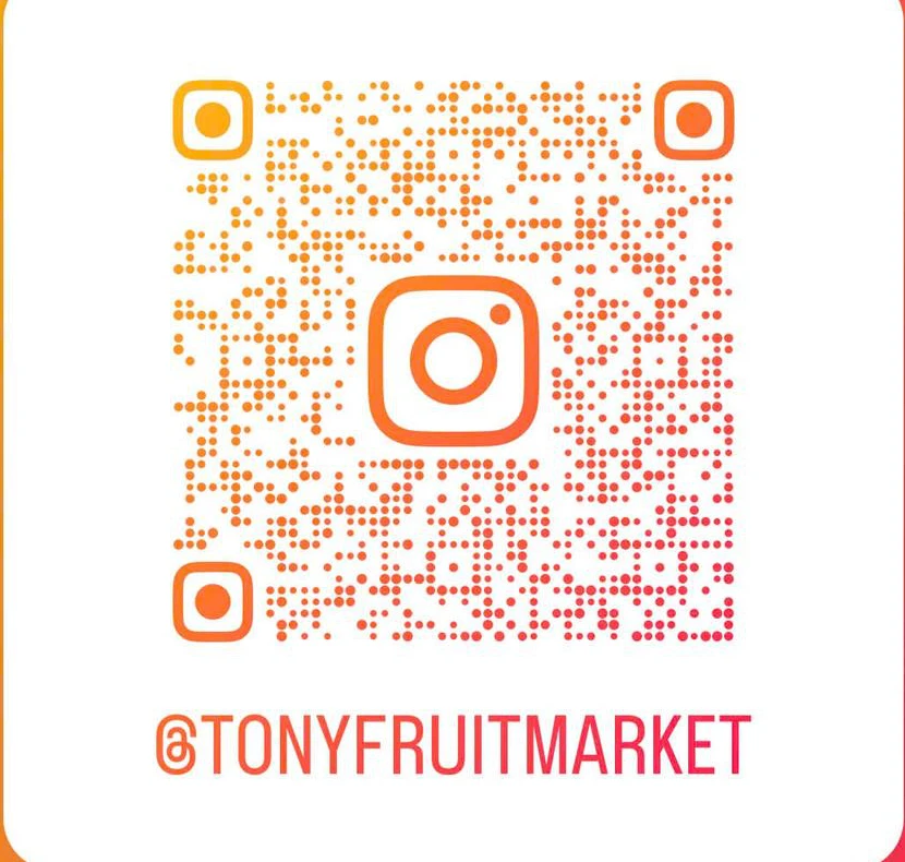 Tony Fruit Instagram @tonyfruitmarket QR Code